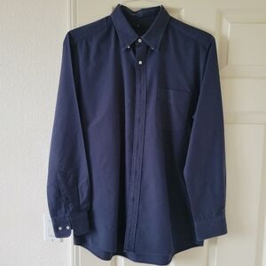 Uniqlo Navy Button-Up Shirt (Size L)- Excellent Condition